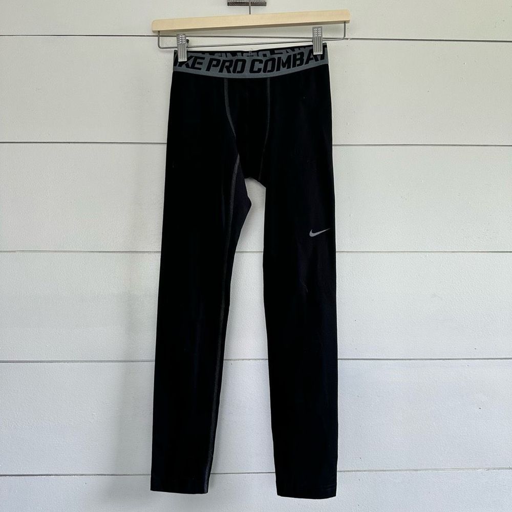 Nike Pro Combat Black kids Compression Tights Size Medium